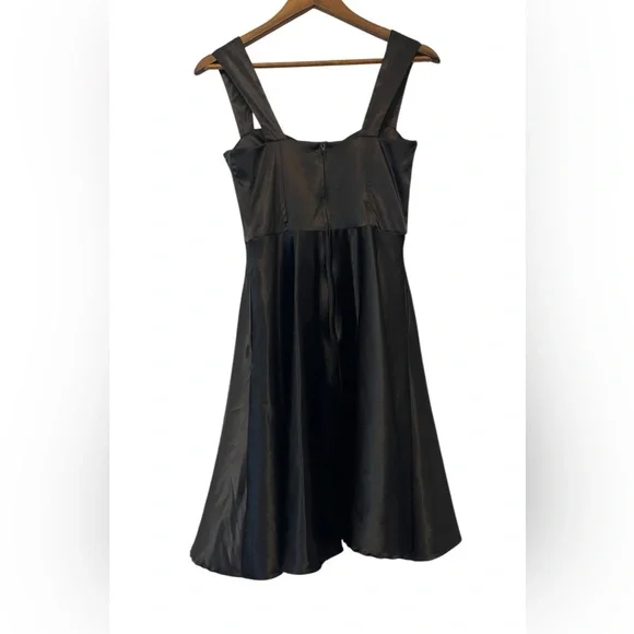 Women’s Unique Vintage Black Corset Skater Dress Lace Up Black Size‎ S Goth - Picture 4 of 5